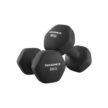 Hanteliai SONGMICS, 2 vnt., 2 × 8 kg, 25,2 × 12,5 cm