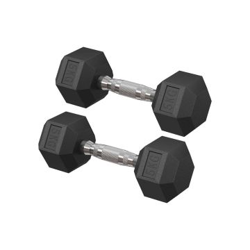 Hantelių rinkinys SONGMICS, 2 vnt., 10 kg, 28 × 10,5 × 9,5 cm
