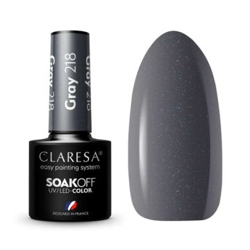 Hybrid nail polish CLARESA Gray 218