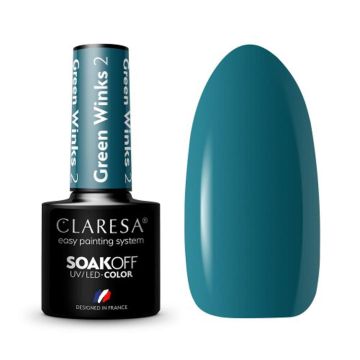 Hybrid nail polish CLARESA GREEN WINKS 2