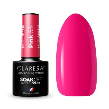 Hybrid nail polish CLARESA PINK 531, Pink