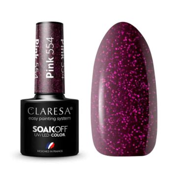 Hybrid nail polish CLARESA PINK 554