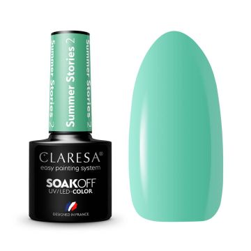 Hybrid nail polish CLARESA Summer Stories 2, Green