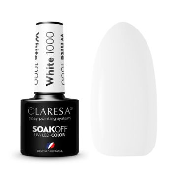 Hybrid nail polish CLARESA WHITE 1000