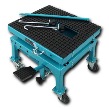 Hydraulic motorcycle lift Bituxx, 3 height positions, blue, 48 × 42 × 35/46/76/87 cm