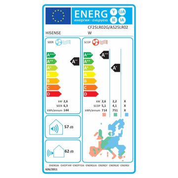 Hisense | AS25LR02W | Hi smart(PERLA) outdoor unit 2.6/2.7kw