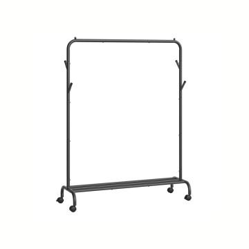 Drabužių kabykla ant ratukų 41x103,5x155cm., juodos spalvos