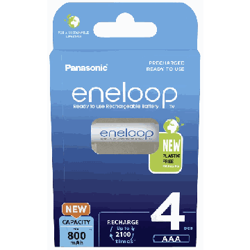 Įkraunamieji akumuliatoriai Panasonic ENELOOP BK-4MCDE/4BE, 4 vnt