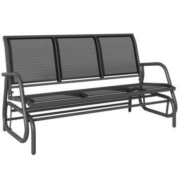 Sodo suoliukas Outsunny 147x70x85cm., juodos spalvos