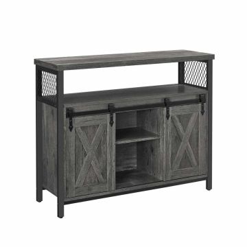 VASAGLE sideboard, 2 sliding doors, 100 × 80 × 33 cm