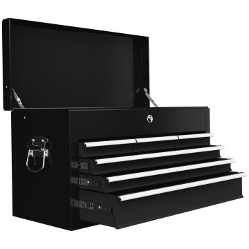 Įrankių dėžė Homcom 60x26x34cm., juodos spalvos