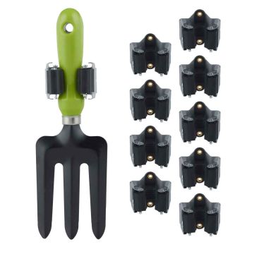 Įrankių laikiklių rinkinys Relaxdays 10025685.0, 10 vnt, Juoda/pilka, 5 × 5,5 × 4 cm