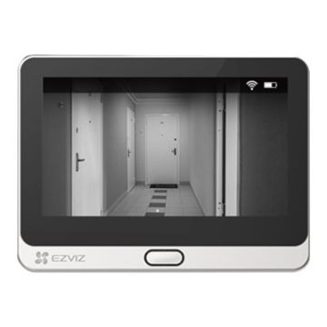 Išmanioji durų akutė ir vaizdo durų skambutis EZVIZ DP2C, Wi-Fi, 2 MP, IP44, Sidabrinė, 81 × 81 × 50 mm