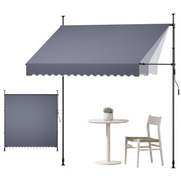 Выдвижная маркиза VEVOR, ручная, 250 × 110–150 × 210–310 см