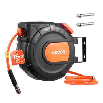 Выдвижная катушка для воздушного шланга VEVOR NWA-L15, шланг 15 м, 430 × 155 × 320 мм