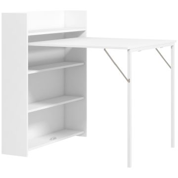 Extendable dining table, 3 shelves, 78.5 × 91 × 93 cm