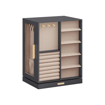 Шкатулка для украшений 16x22,2x28,5 см., темно-серый/бежевый