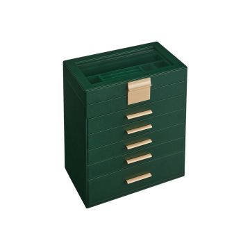 Шкатулка для украшений 16,3x25,1x29 см., темно-зеленая