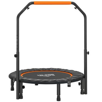 Fitneso batutas su rankena Homcom 102x102x123cm., juodos spalvos