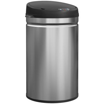 Sensor trash can, 30 l, Silver