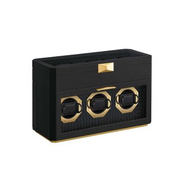 Коробка для часов 16,2x40x25,3см., цвет черный/золотой