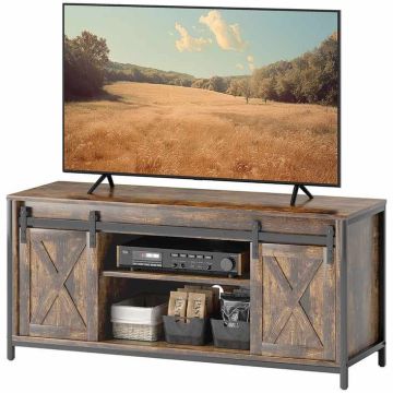 TV staliukas Homcom 120x40x54cm., rudos spalvos