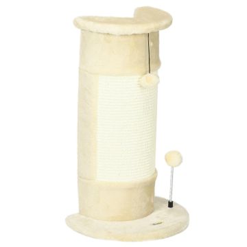 Клетка для кошек PawHut, 34x25,5x58 см, кремового цвета.