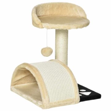 Когтеточка для кошек PawHut 35,5x37x46см, песочного цвета