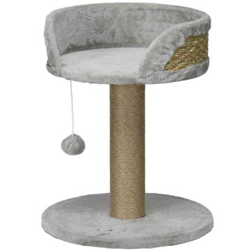 Когтеточка для кошек PawHut 40x40x49см, серо-светло-коричневого цвета
