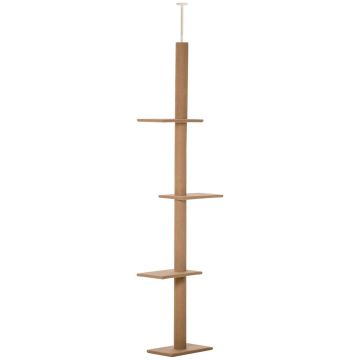 Когтеточка PawHut 43x27x260см, коричневого цвета