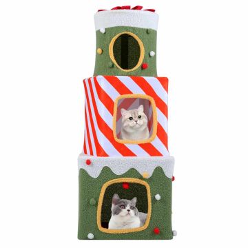 Cat bed, 3 houses, 49 × 49 × 120 cm