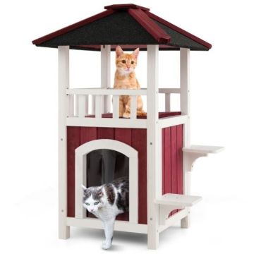 Cat house, 2-storey, 58 × 50 × 87 cm