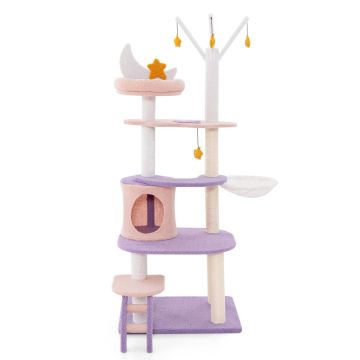 Cat scratching post with hammock, 59 × 49 × 140 cm