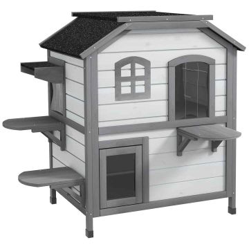 Домик для кошек PawHut 78x55,5x91см, в разных цветах