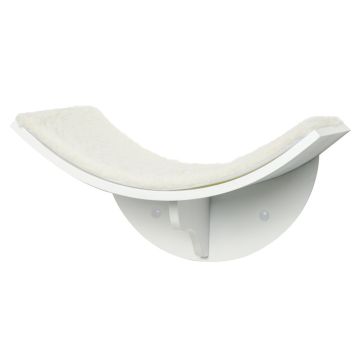 Настенный лежак для кошек PawHut 41x28x21 см, белого цвета