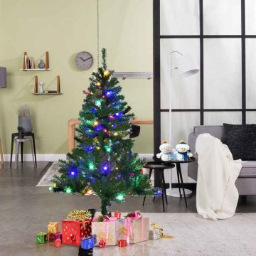 Christmas tree with LED garland, 300 branch tips, Ø 35 × 120 cm