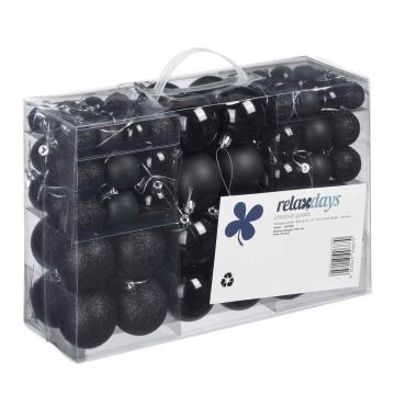 Kalėdiniai eglutės žaisliukai Relaxdays, 100 vnt, Ø 3–6 × 4–7 cm