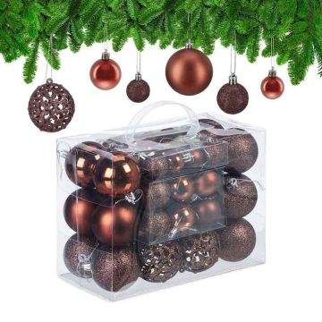 Kalėdiniai eglutės žaisliukai Relaxdays, 50 vnt