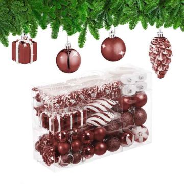 Kalėdiniai eglutės žaisliukai Relaxdays, 72 vnt