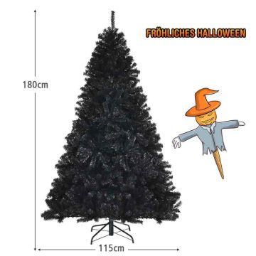Christmas tree, 1477 branches, Black, Ø 115 × 180 cm
