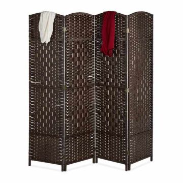 Kambario pertvara Relaxdays 10035325_93, 4 paneliai, Ruda, 160 × 170 × 2 cm