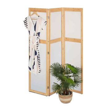 Kambario pertvara Relaxdays 10045273.0, 3 dalių, Balta, 135,5 × 168 × 1,5 cm