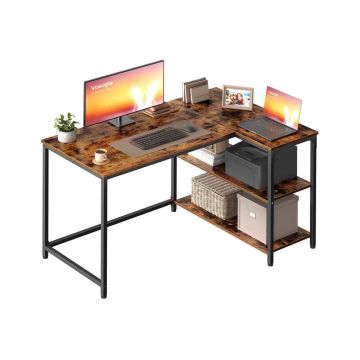 Kampinis kompiuterinis stalas VASAGLE LWD135KD01, 120 × 80 × 76 cm