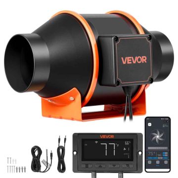 Duct fan VEVOR HF-100PE, 10 speeds, 30.5 × 21 × 18.5 cm