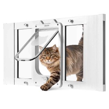 Cat flap for window VEVOR SKT-02, 4-way lock, 81.3 × 38.8 × 4 cm
