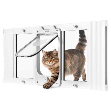 Cat flap for window VEVOR SKT-04, 4 locking modes, 914 × 388 × 40 mm