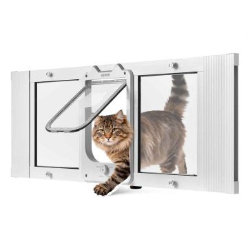 Cat flap for window VEVOR SKT-06, 4 locking modes, 1016 × 388 × 40 mm