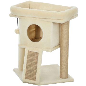 Cat scratching post, 3 levels, Sand, 40 × 57 × 40 cm