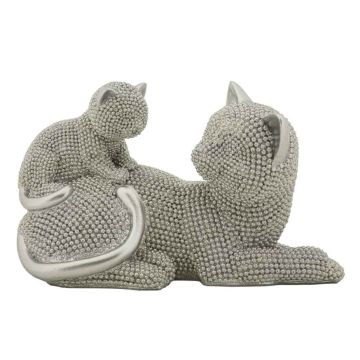 Katės su kačiuku statulėlė Cat Sparky, 19 × 13 × 9 cm
