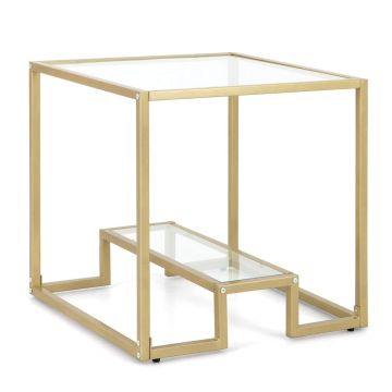 Kavos staliukas, 2 pakopos, 55,88 × 55,88 × 55,88 cm